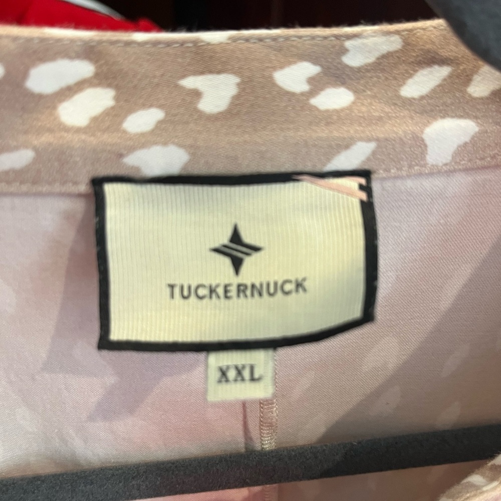 Tuckernuck Tan and White Antelope print shirtdress - Picture 2 of 2
